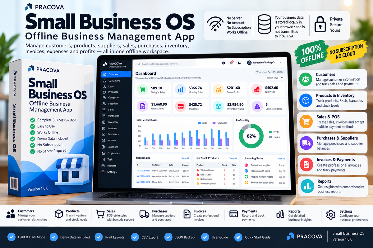 Small Business OS — Offline Business Management App
