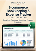 E-commerce Bookkeeping & Expense Tracker — Excel Template