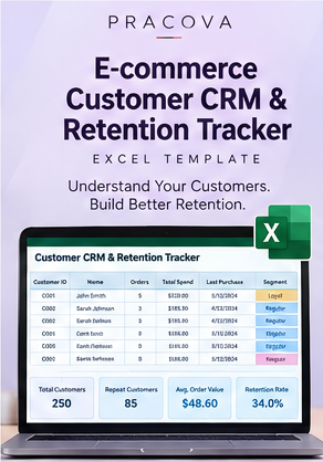 E-commerce Customer CRM & Retention Tracker — Excel Template