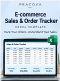 E-commerce Sales & Order Tracker — Excel Template